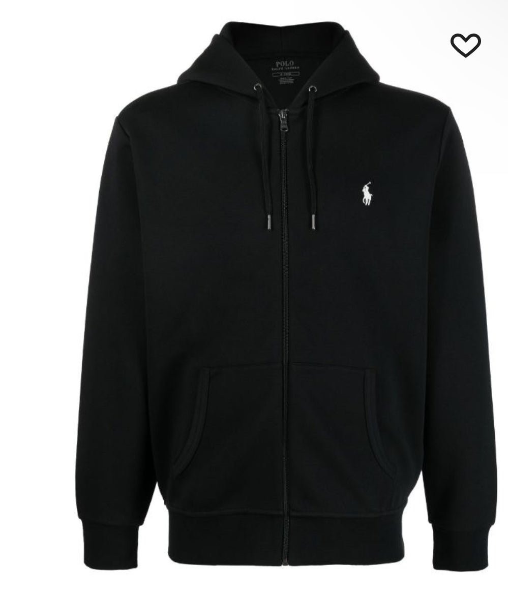 Black Ralph Lauren Zip Up Hoodie