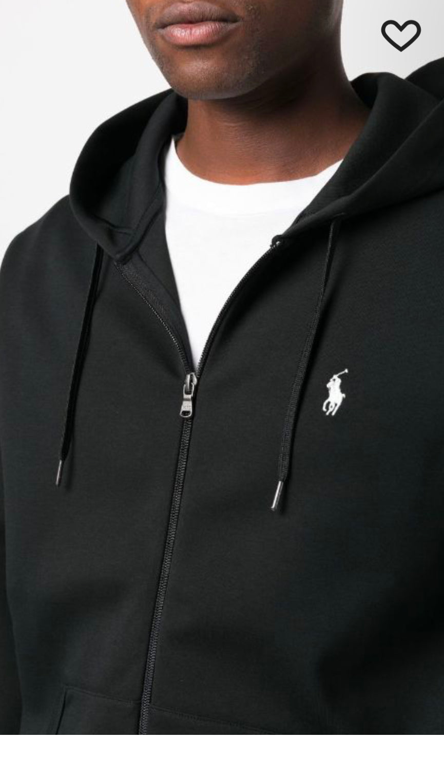 Black Ralph Lauren Zip Up Hoodie